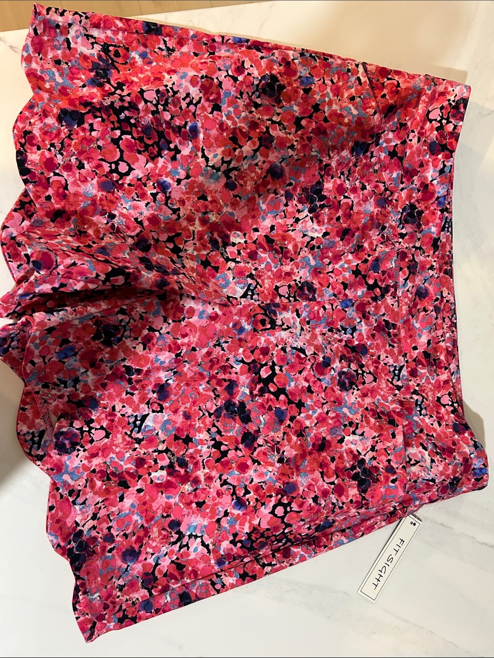 Bright Pink Floral Circle Skirt by Fit & Flare